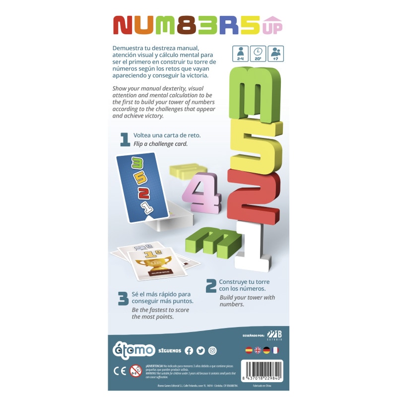 Juego Party Numbers Up de 2 a 4 jugadores Atomo Games 10