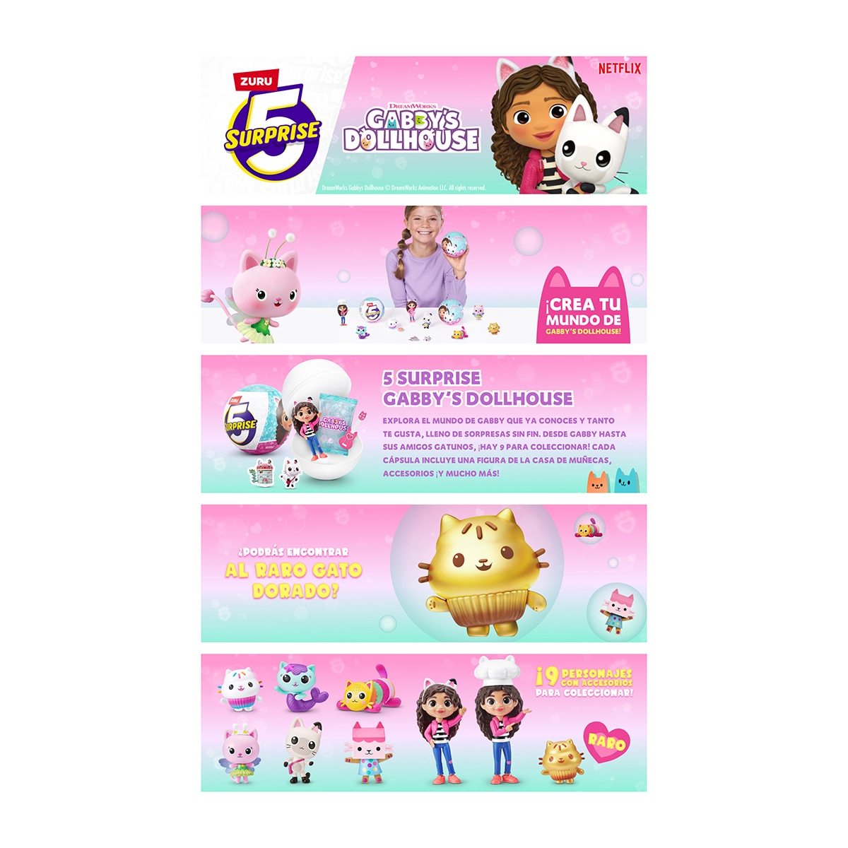 Cápsula coleccionable Gabby'S Dollhouse 5 Surprise Zuru 5