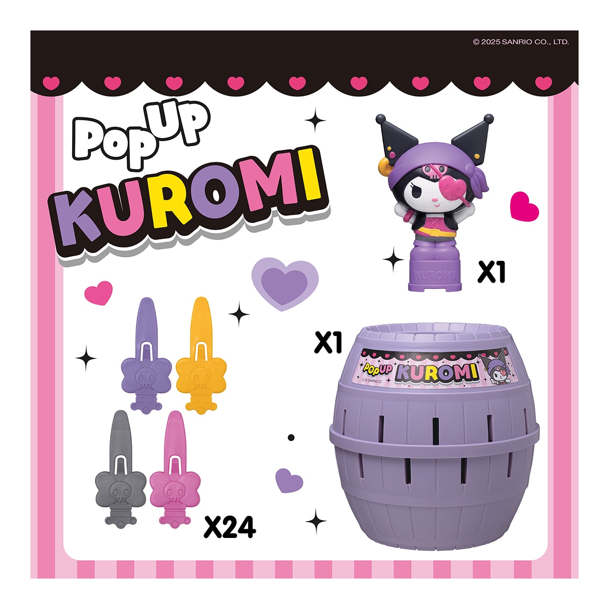 Juego de mesa infantil Salta pirata Kuromi Hello Kitty Bizak 7