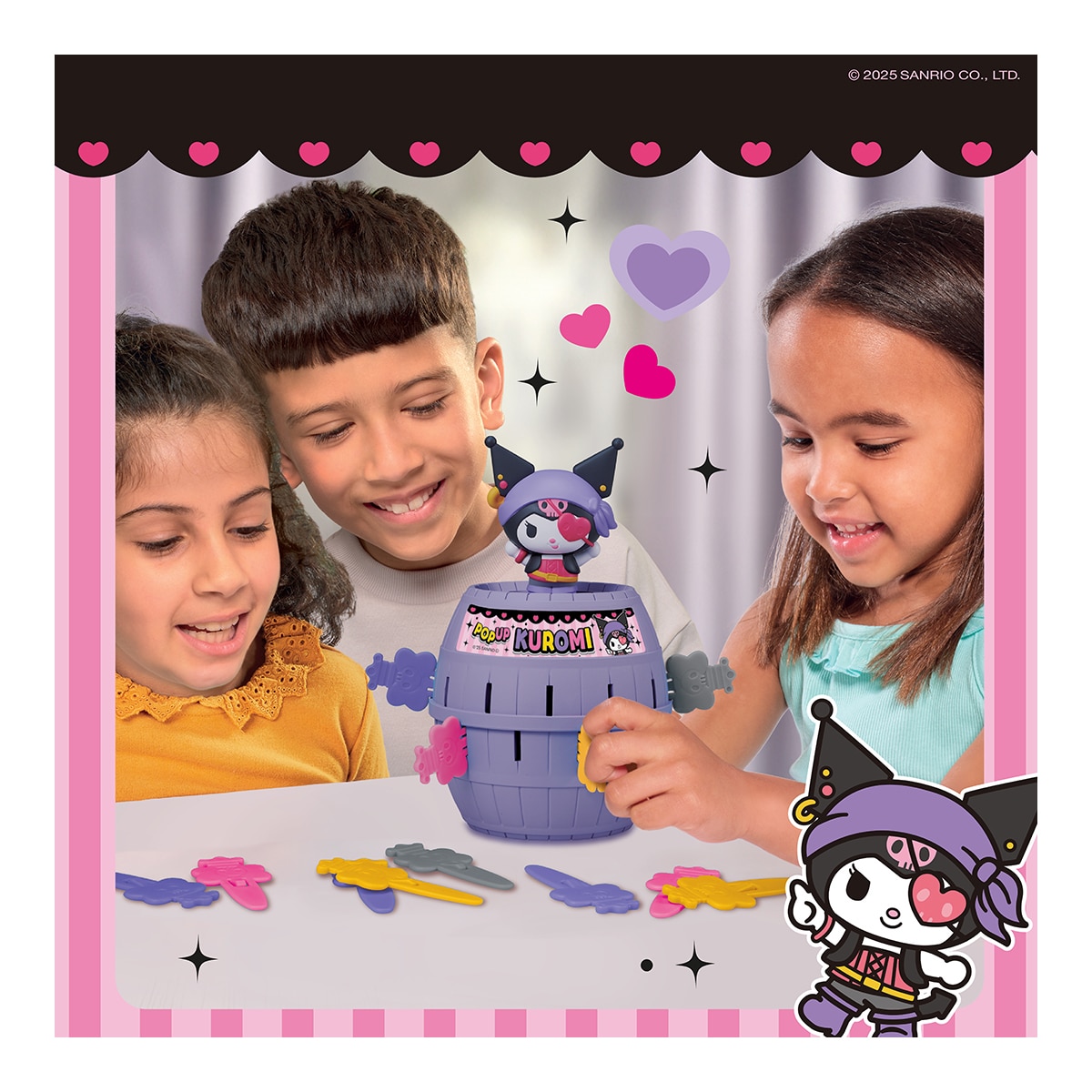Juego de mesa infantil Salta pirata Kuromi Hello Kitty Bizak 12