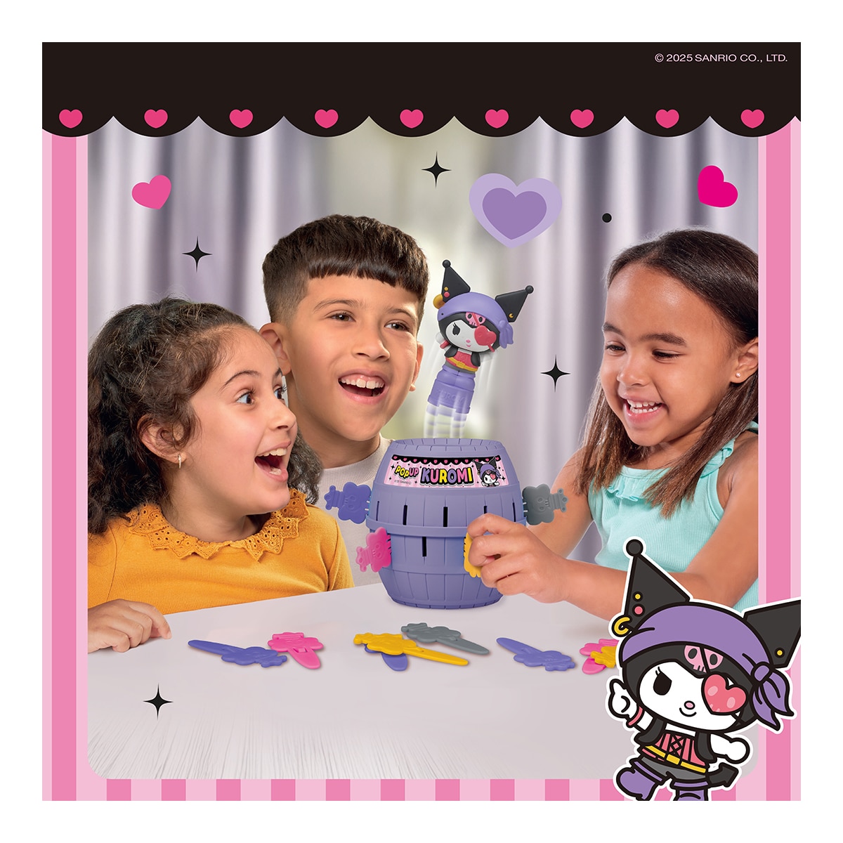 Juego de mesa infantil Salta pirata Kuromi Hello Kitty Bizak 13