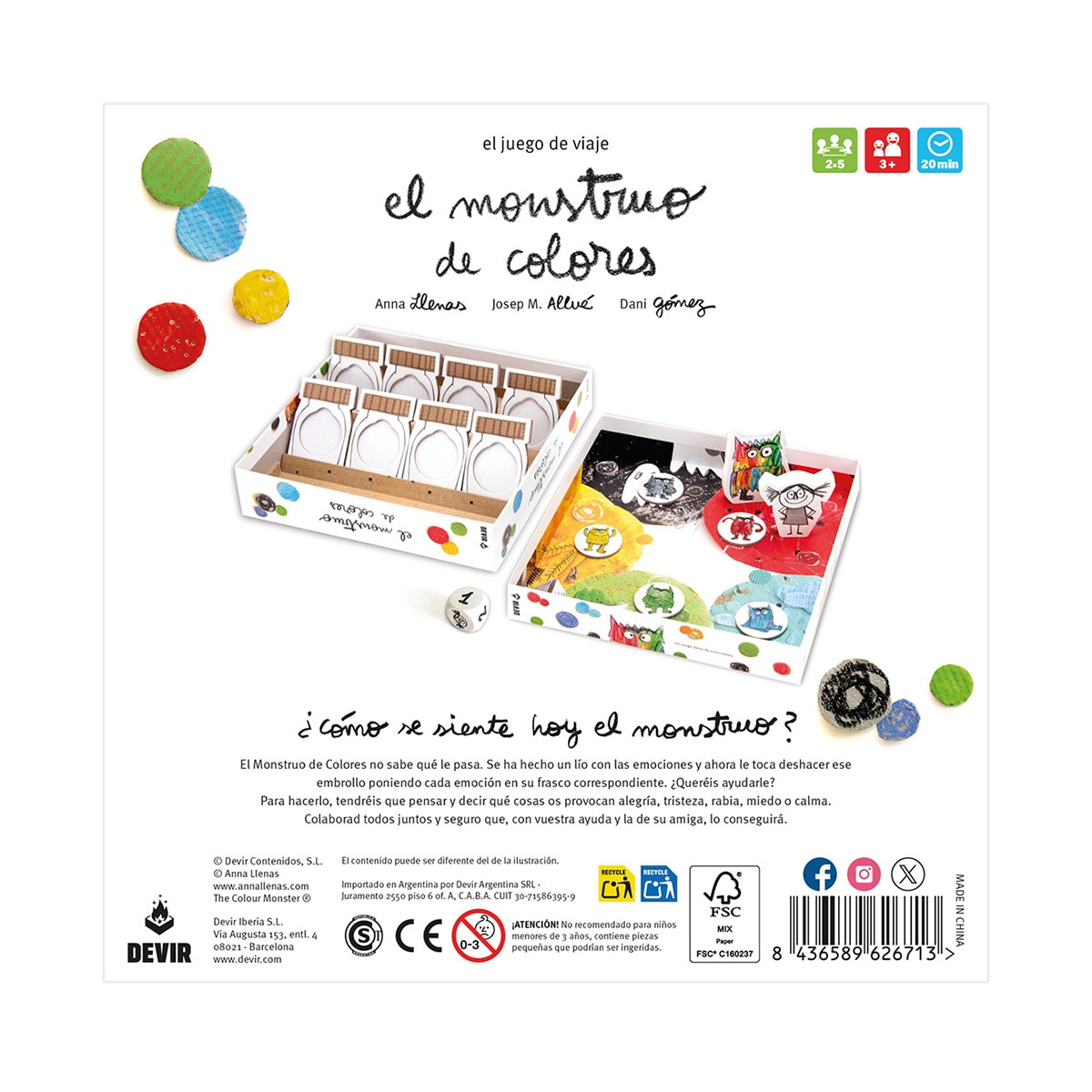 Juego de mesa El monstruo de colores: viaje Devir 3