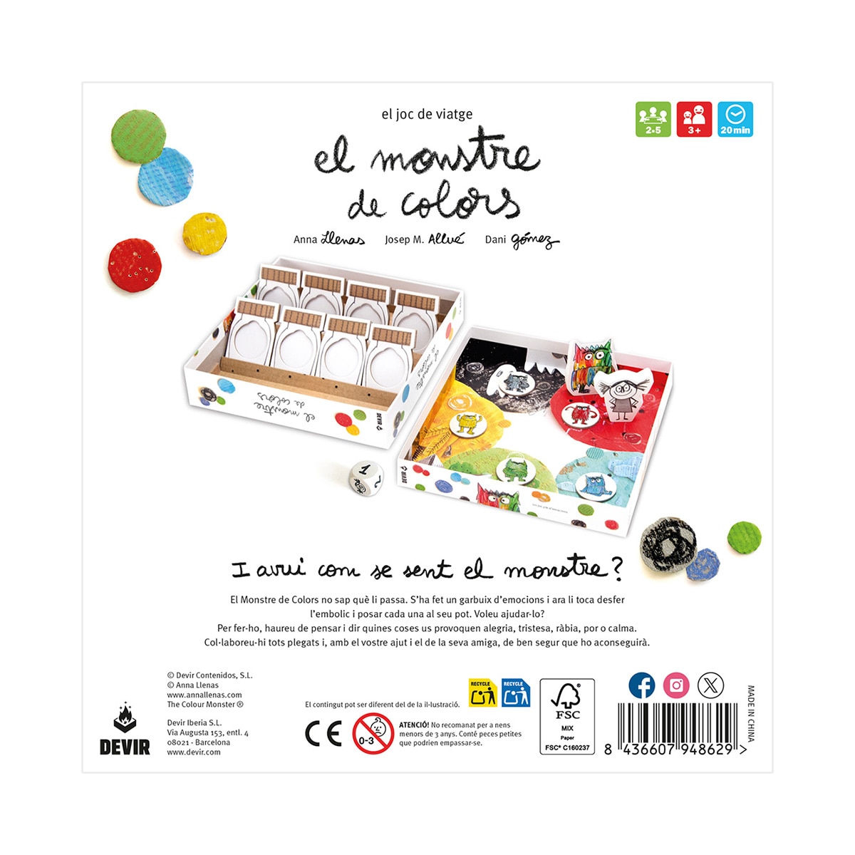 Juego de mesa El Monstre de colors: Viatge Devir 3
