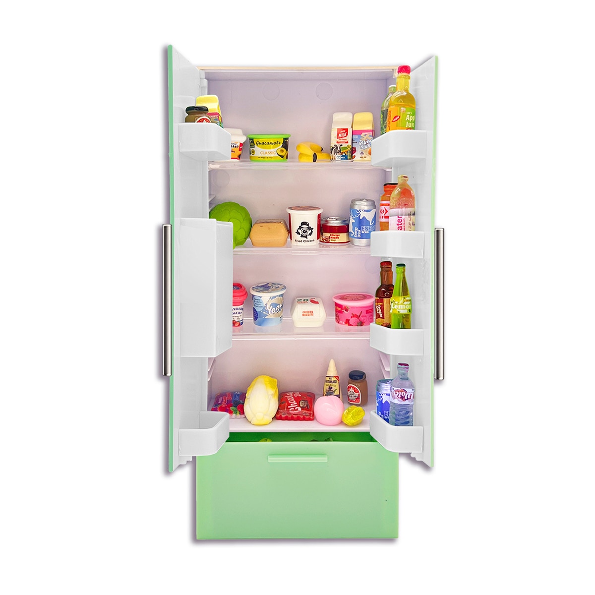 Juego educativo Mini coleccionable Mini World set nevera con 4 cápsulas surtida Bizak 4