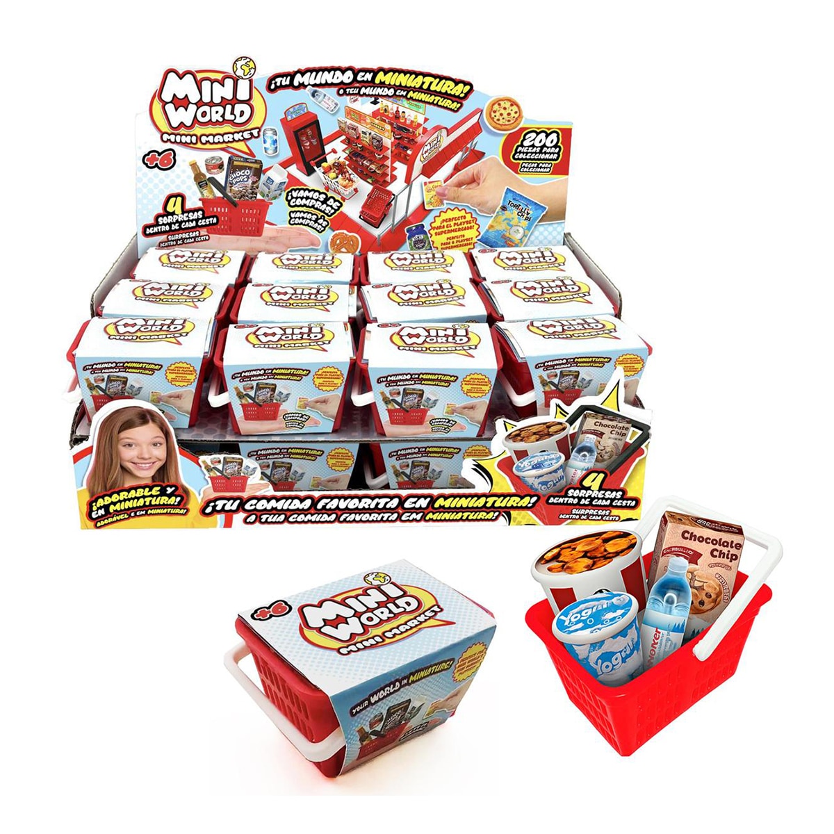 Juego educativo Mini coleccionable Mini World cesta de la compra surtido Bizak 8