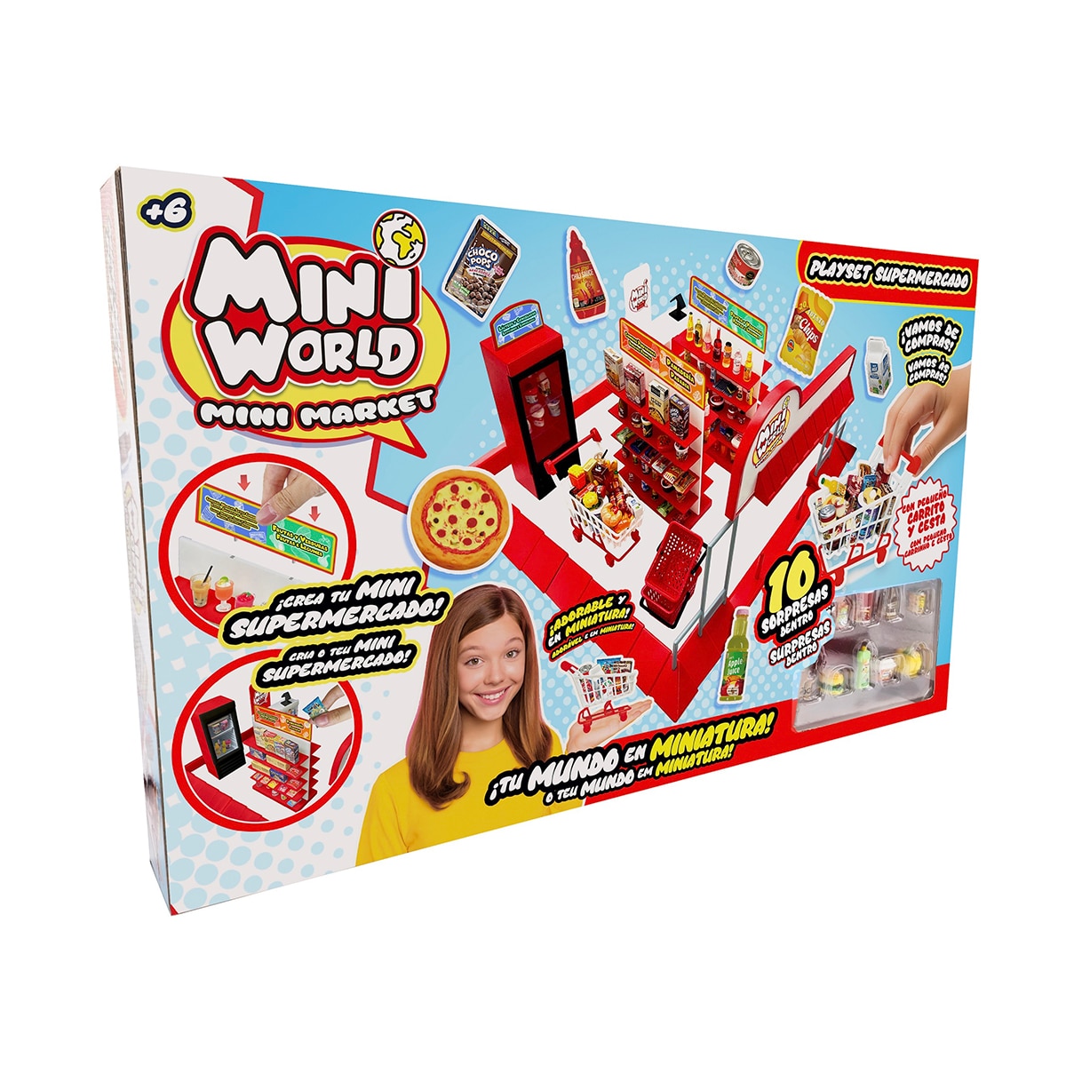 Playset mini coleccionable Mini World supermercado Bizak 5