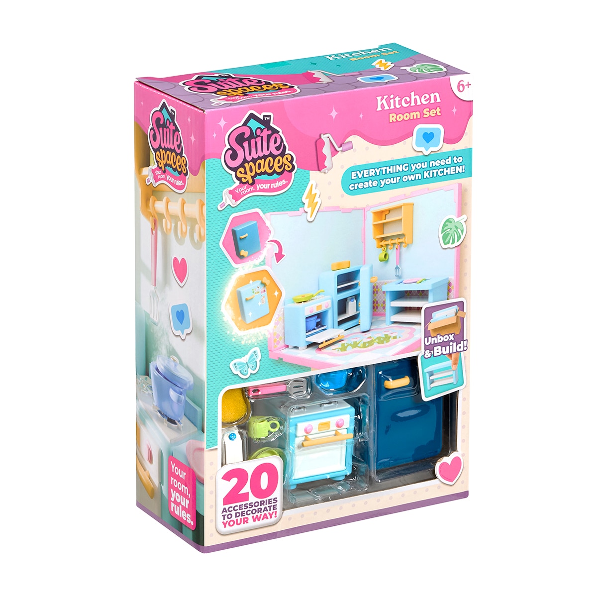 Juego educativo Mini estancias modulares Suite spaces diseña tu cocina Bizak 2
