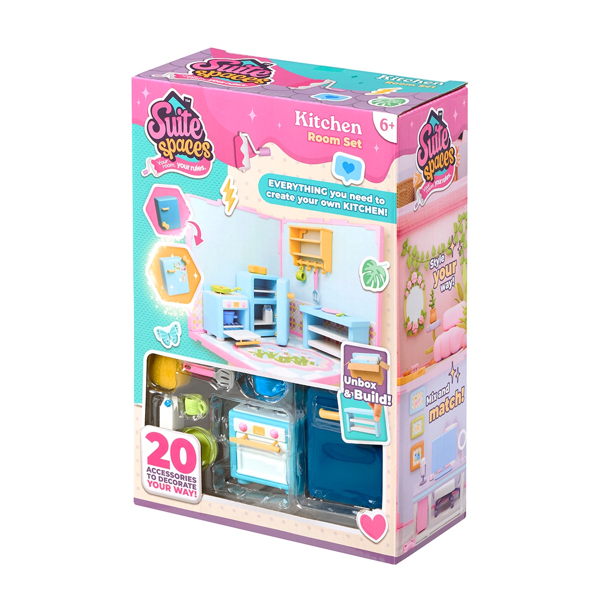 Juego educativo Mini estancias modulares Suite spaces diseña tu cocina Bizak 3