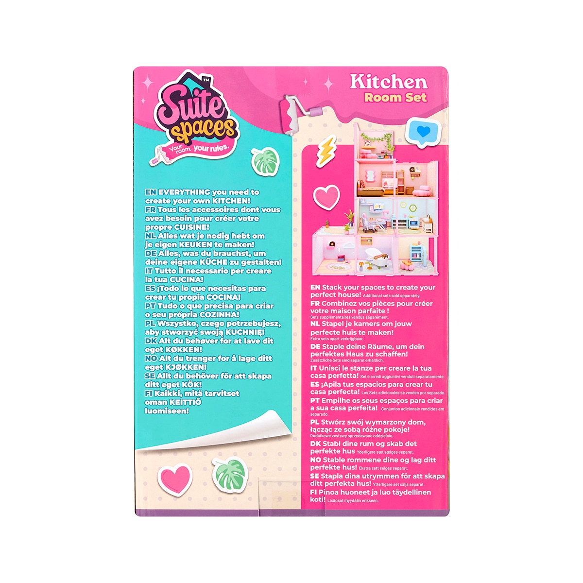 Juego educativo Mini estancias modulares Suite spaces diseña tu cocina Bizak 4