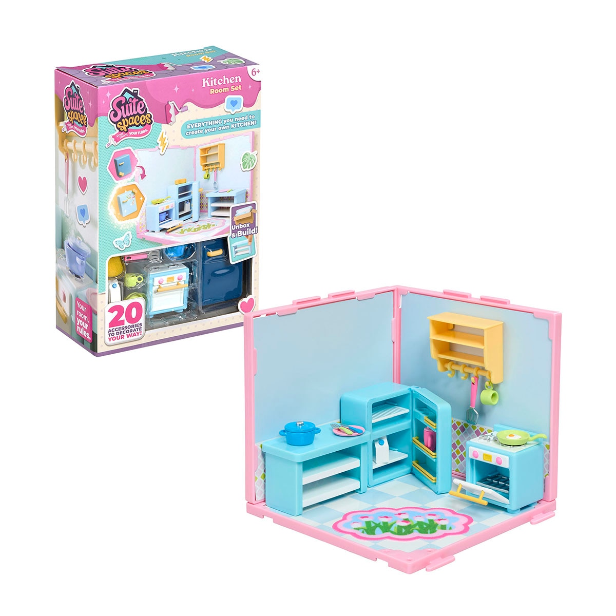 Juego educativo Mini estancias modulares Suite spaces diseña tu cocina Bizak 5
