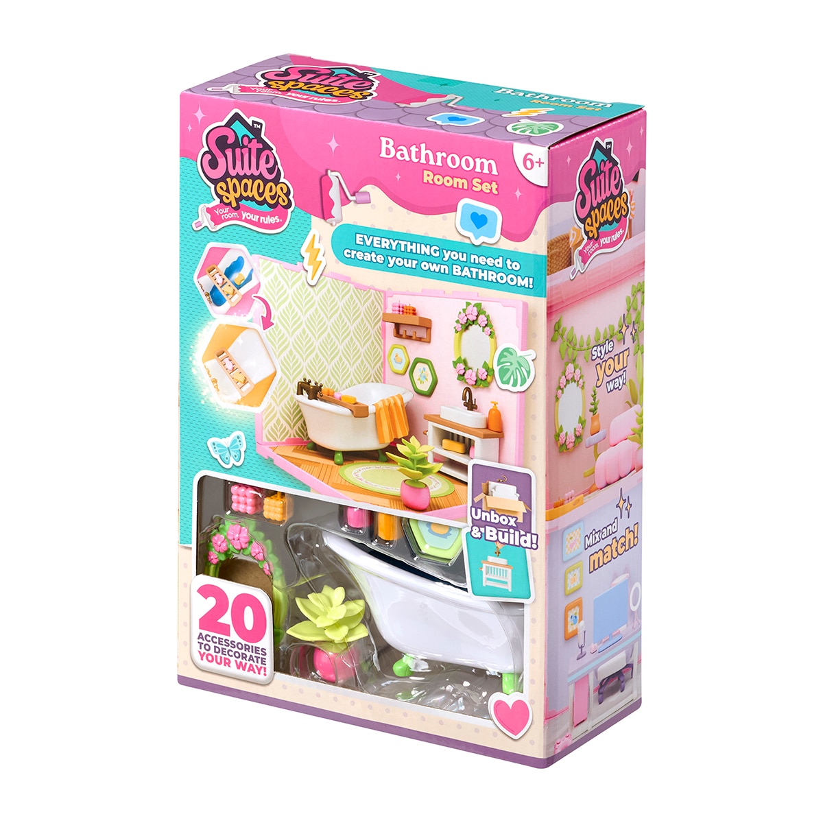 Juego educativo Mini estancias modulares Suite Spaces diseña tu baño Bizak 3
