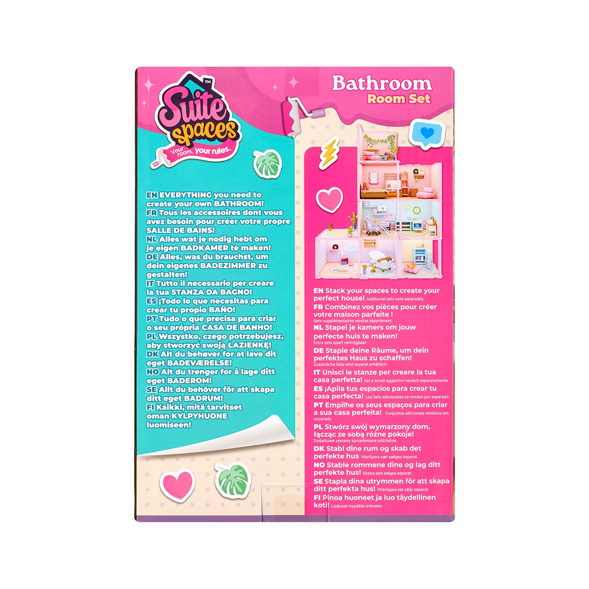 Juego educativo Mini estancias modulares Suite Spaces diseña tu baño Bizak 4