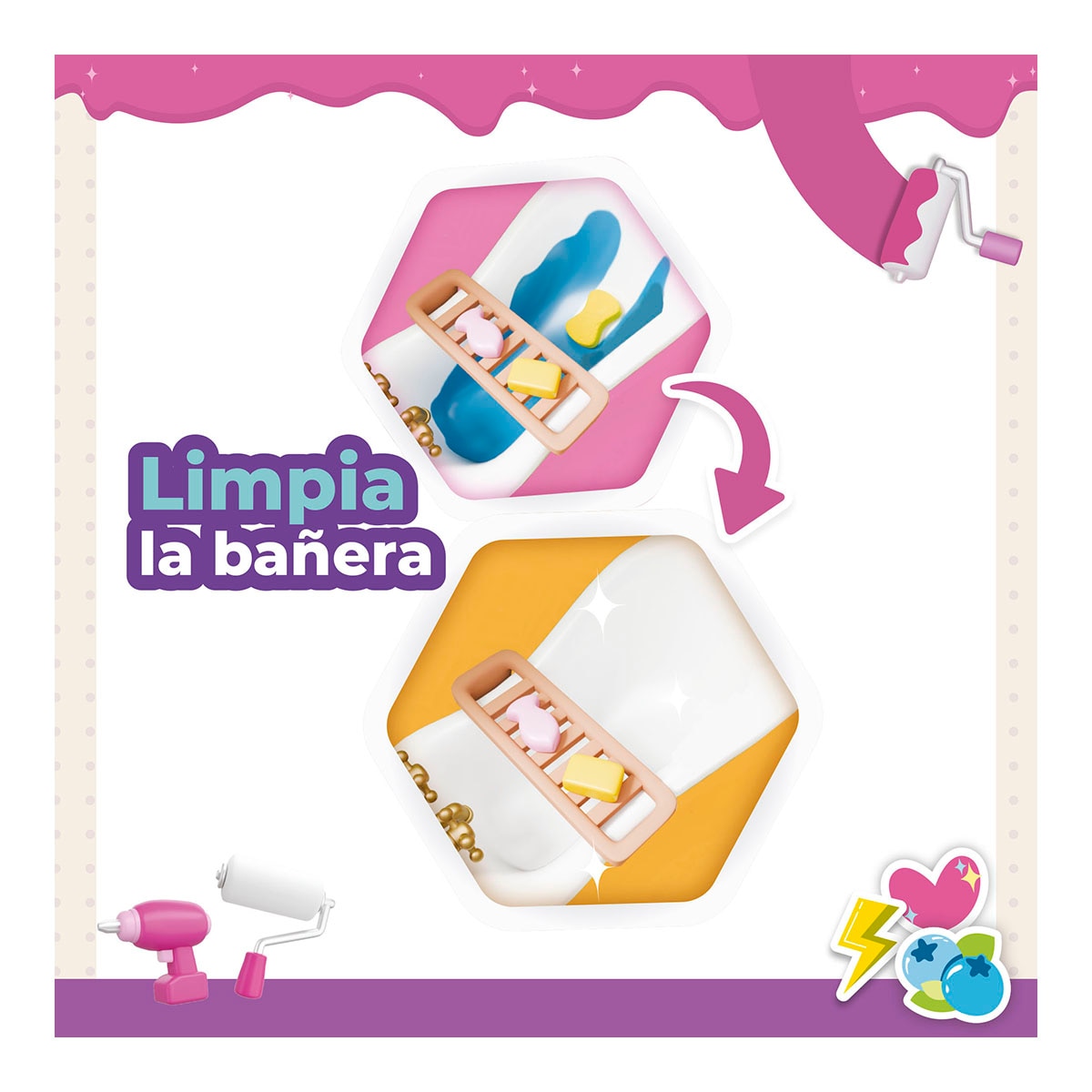 Juego educativo Mini estancias modulares Suite Spaces diseña tu baño Bizak 7