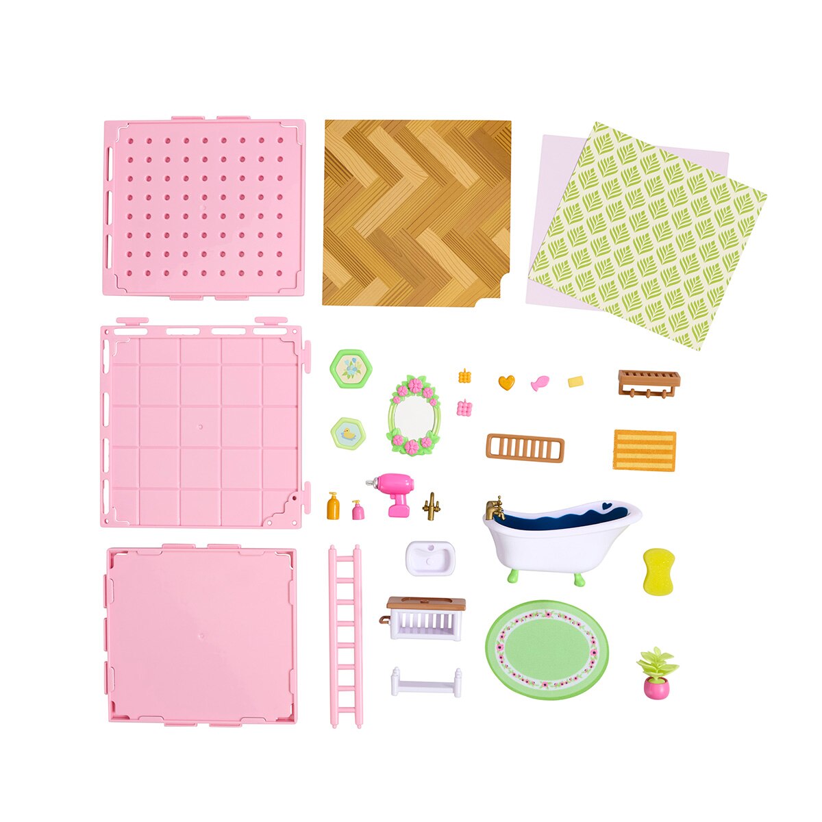 Juego educativo Mini estancias modulares Suite Spaces diseña tu baño Bizak 9