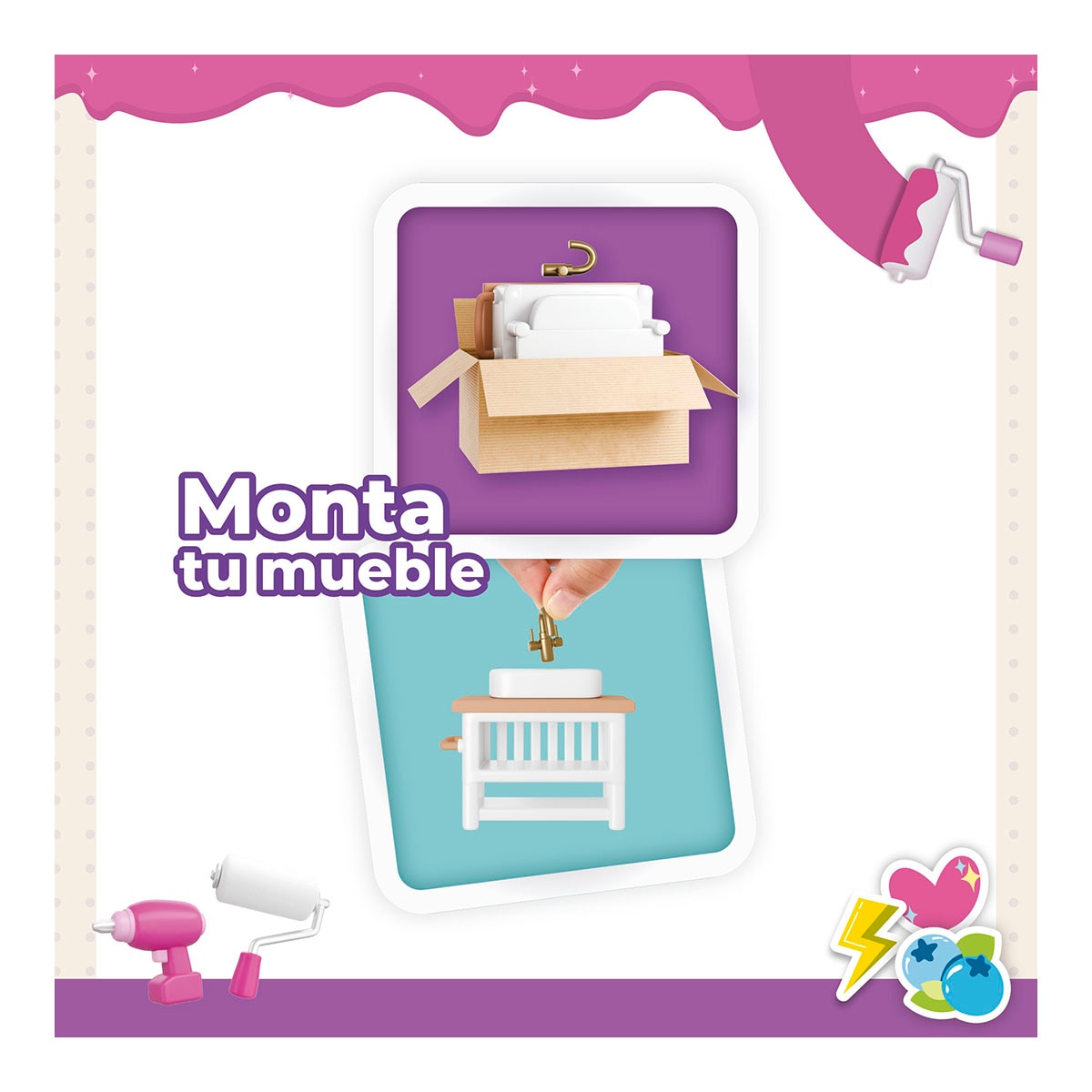 Juego educativo Mini estancias modulares Suite Spaces diseña tu baño Bizak 10