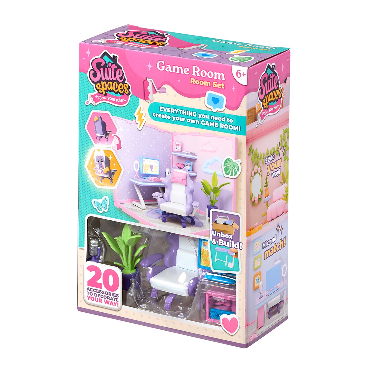 Juego educativo Mini estancias modulares Suite Spaces diseña tu sala gamer Bizak 3