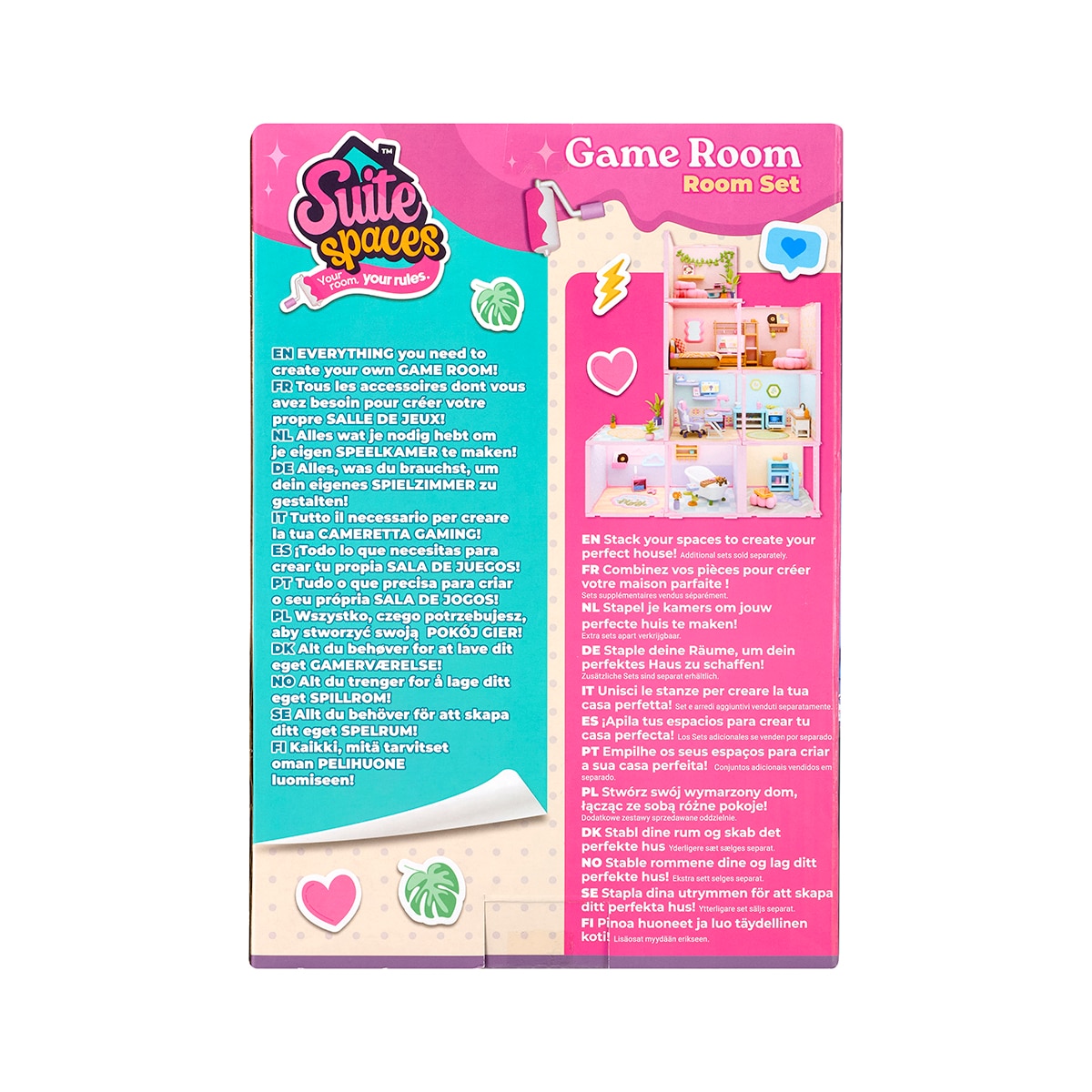 Juego educativo Mini estancias modulares Suite Spaces diseña tu sala gamer Bizak 4
