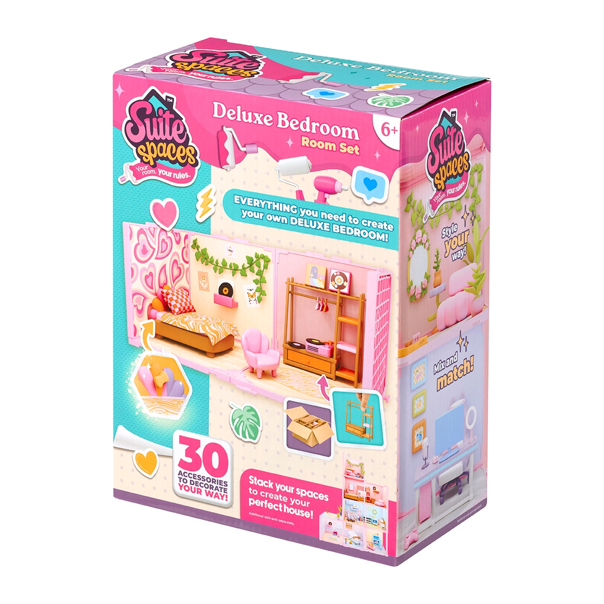 Juego educativo Mini estancias modulares Suite Spaces diseña tu dormitorio deluxe Bizak 3