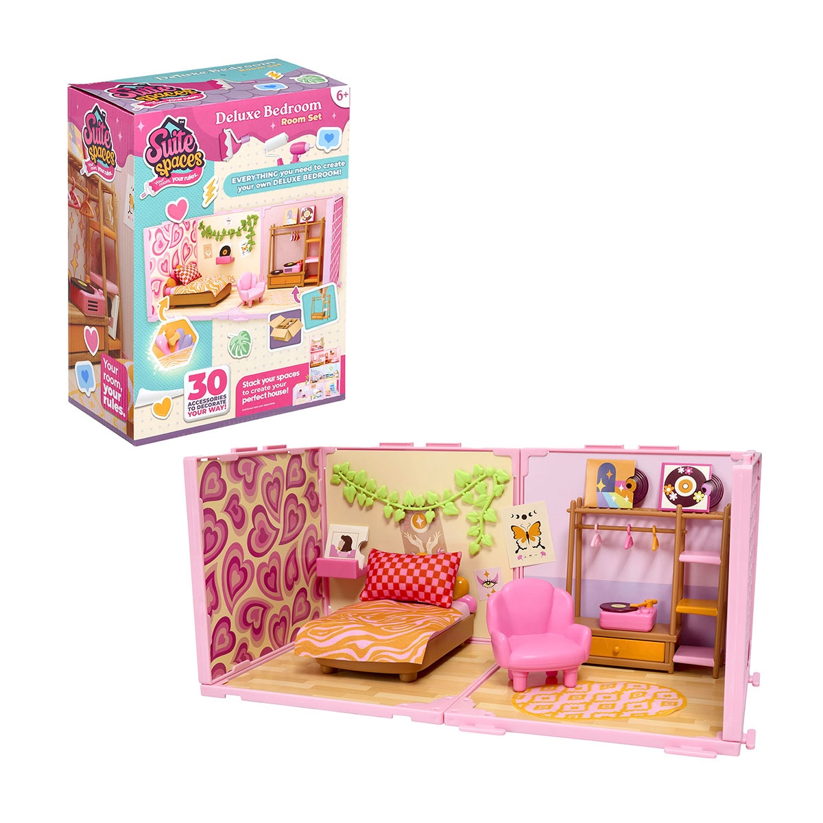 Juego educativo Mini estancias modulares Suite Spaces diseña tu dormitorio deluxe Bizak 5