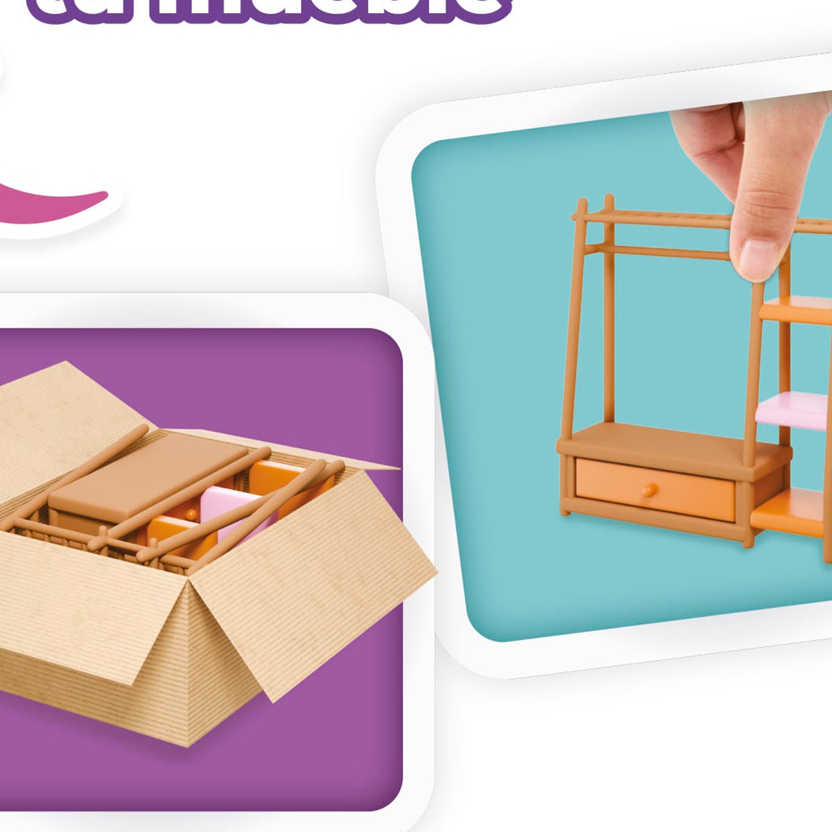 Juego educativo Mini estancias modulares Suite Spaces diseña tu dormitorio deluxe Bizak 11