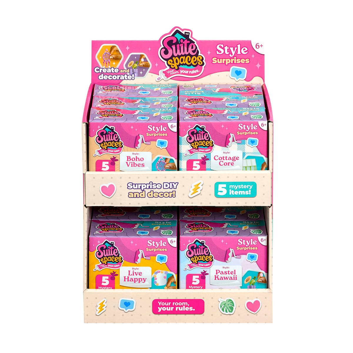 Juego educativo Mini estancias modulares Suite Spaces caja sorpresa decoración modelos surtidos 22