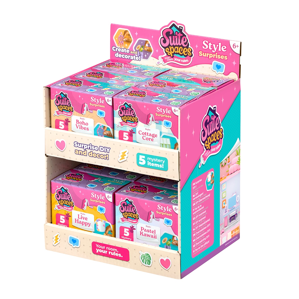 Juego educativo Mini estancias modulares Suite Spaces caja sorpresa decoración modelos surtidos 24