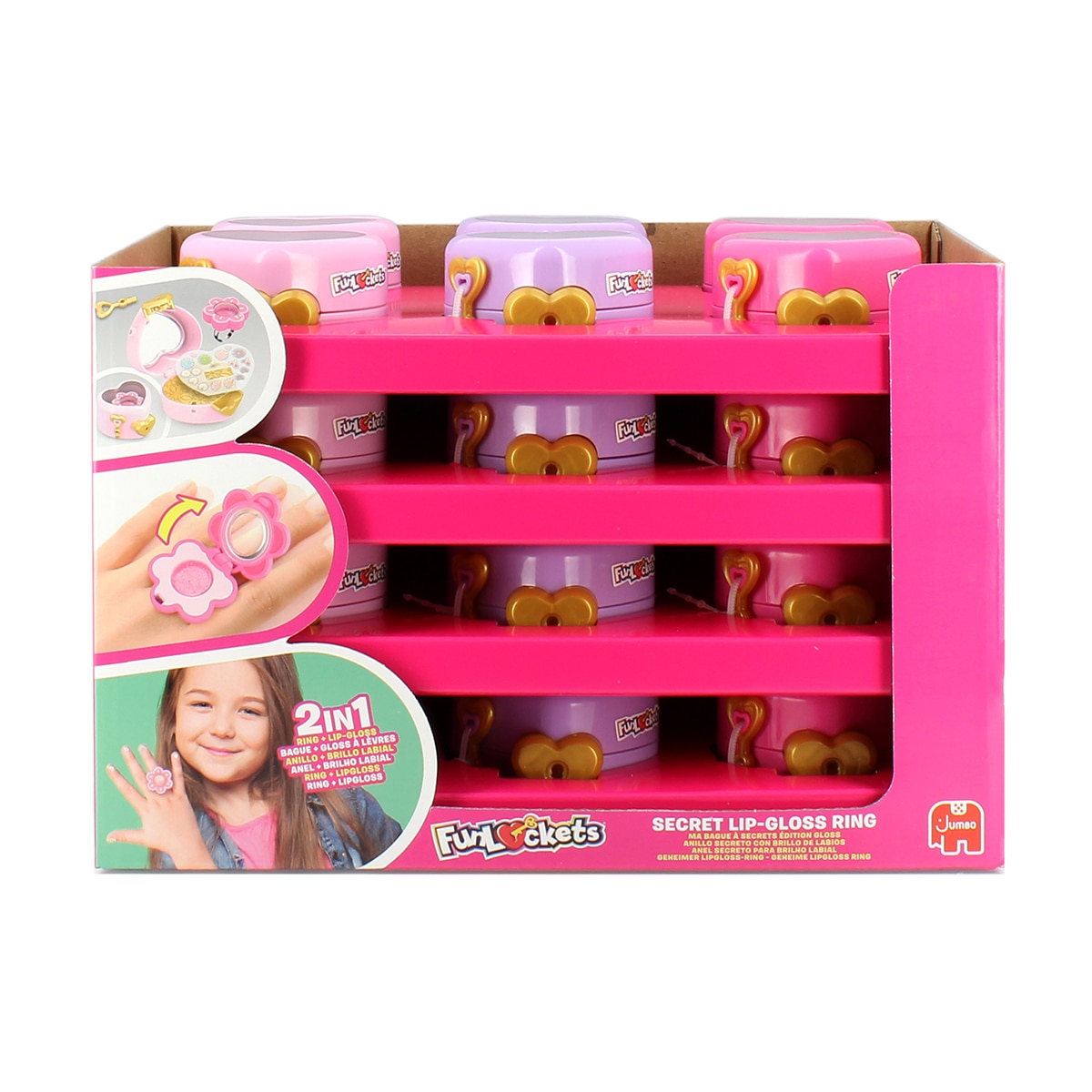 Joyero con anillo y brillo de labios Funlockets Diset 26