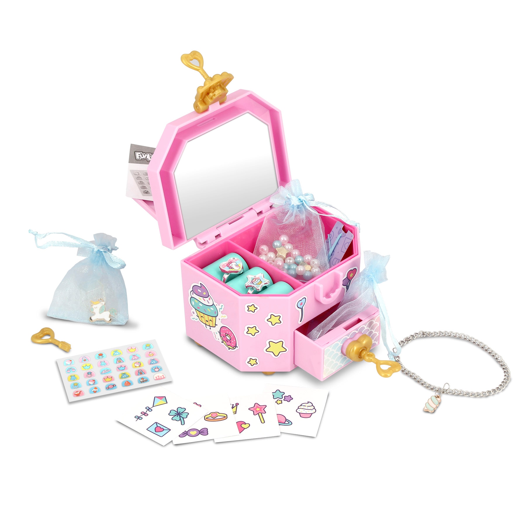 Joyero color surtido con Sorpresas Funlockets Diset 6