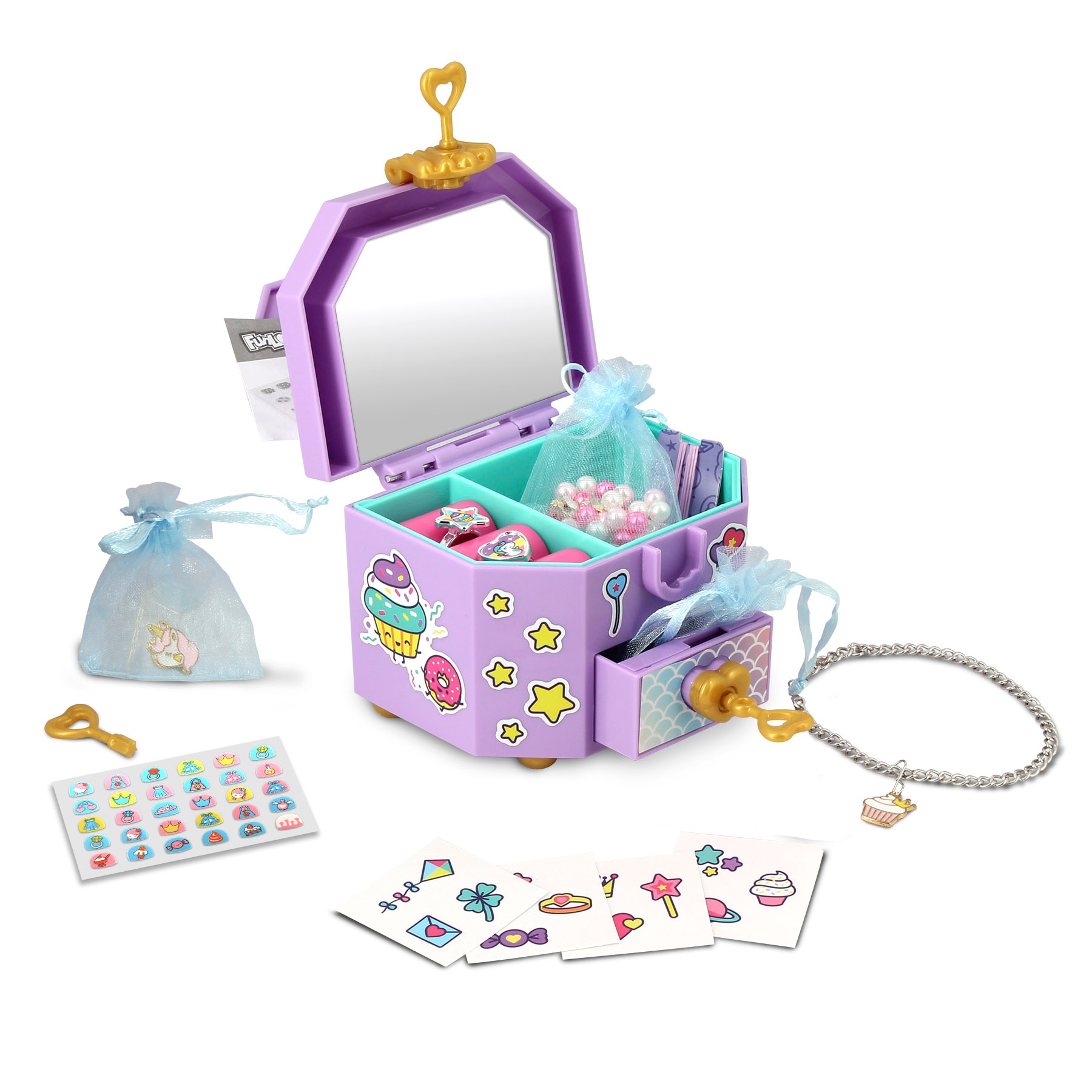 Joyero color surtido con Sorpresas Funlockets Diset 8