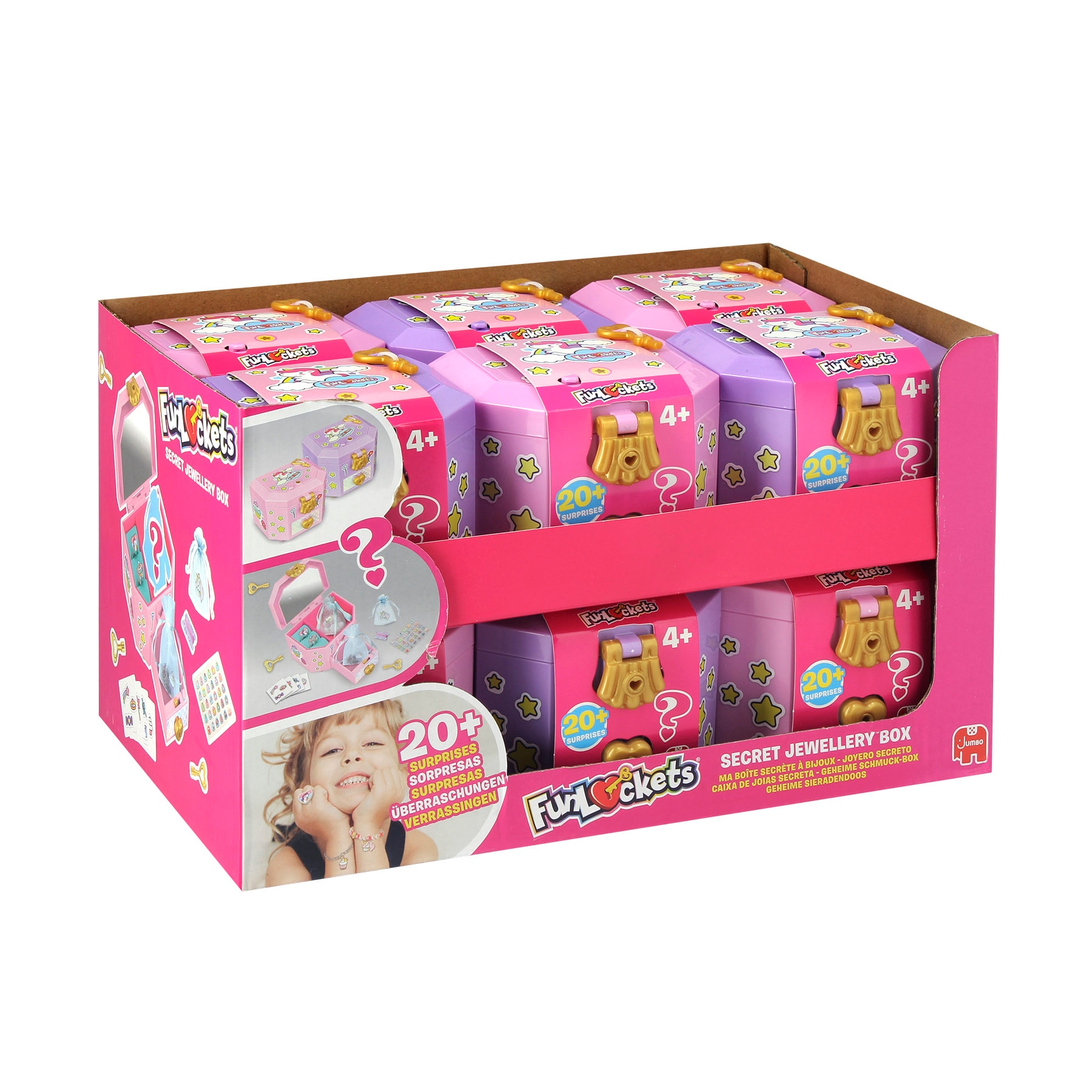 Joyero color surtido con Sorpresas Funlockets Diset 9