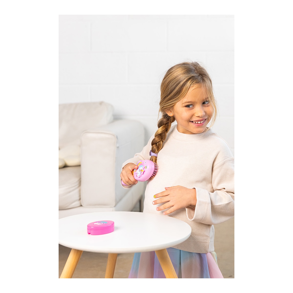 Cepillo de pelo con brillos de pelo y sorpresas Funlockets Diset 6
