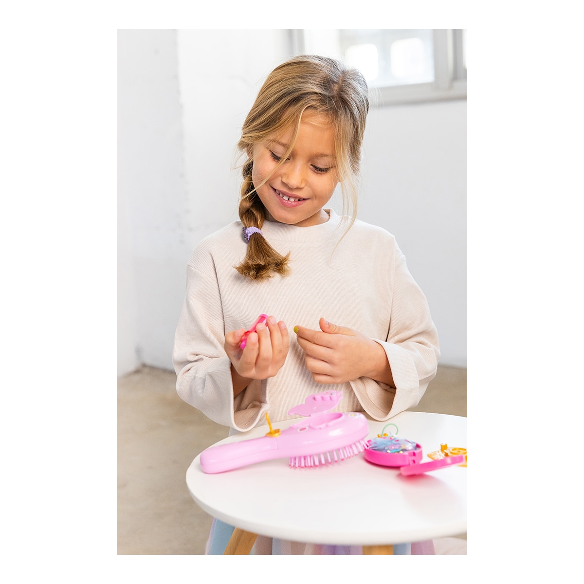 Cepillo de pelo con brillos de pelo y sorpresas Funlockets Diset 8