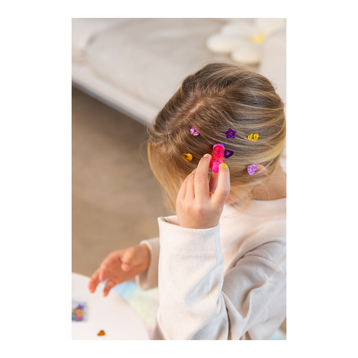 Cepillo de pelo con brillos de pelo y sorpresas Funlockets Diset 9