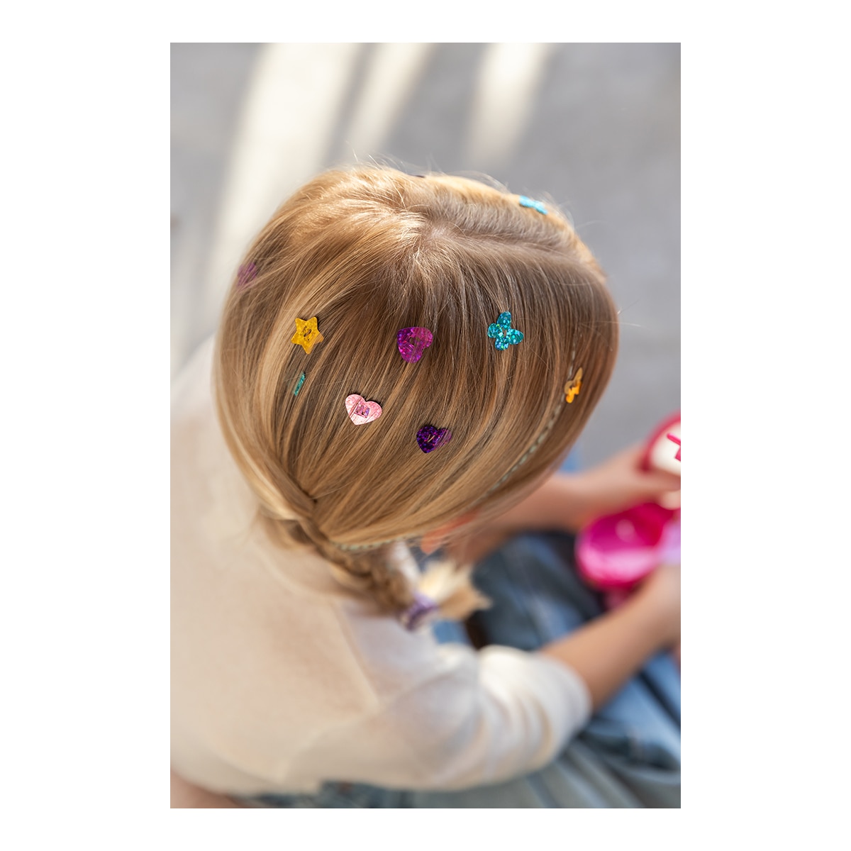 Cepillo de pelo con brillos de pelo y sorpresas Funlockets Diset 17