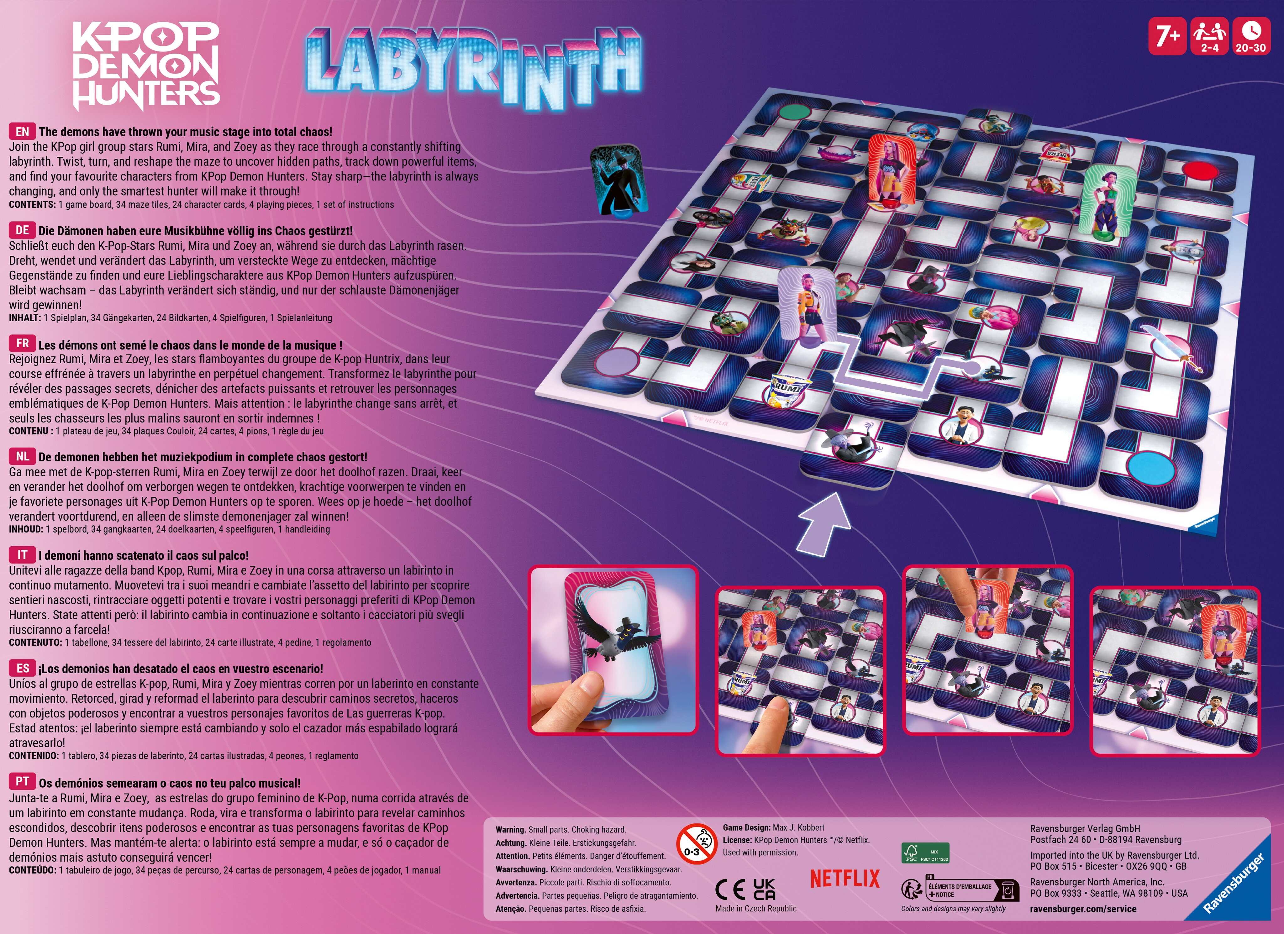 Juegos de mesa Laberinto K-Pop Demon Hunters Netflix Ravensburger 3