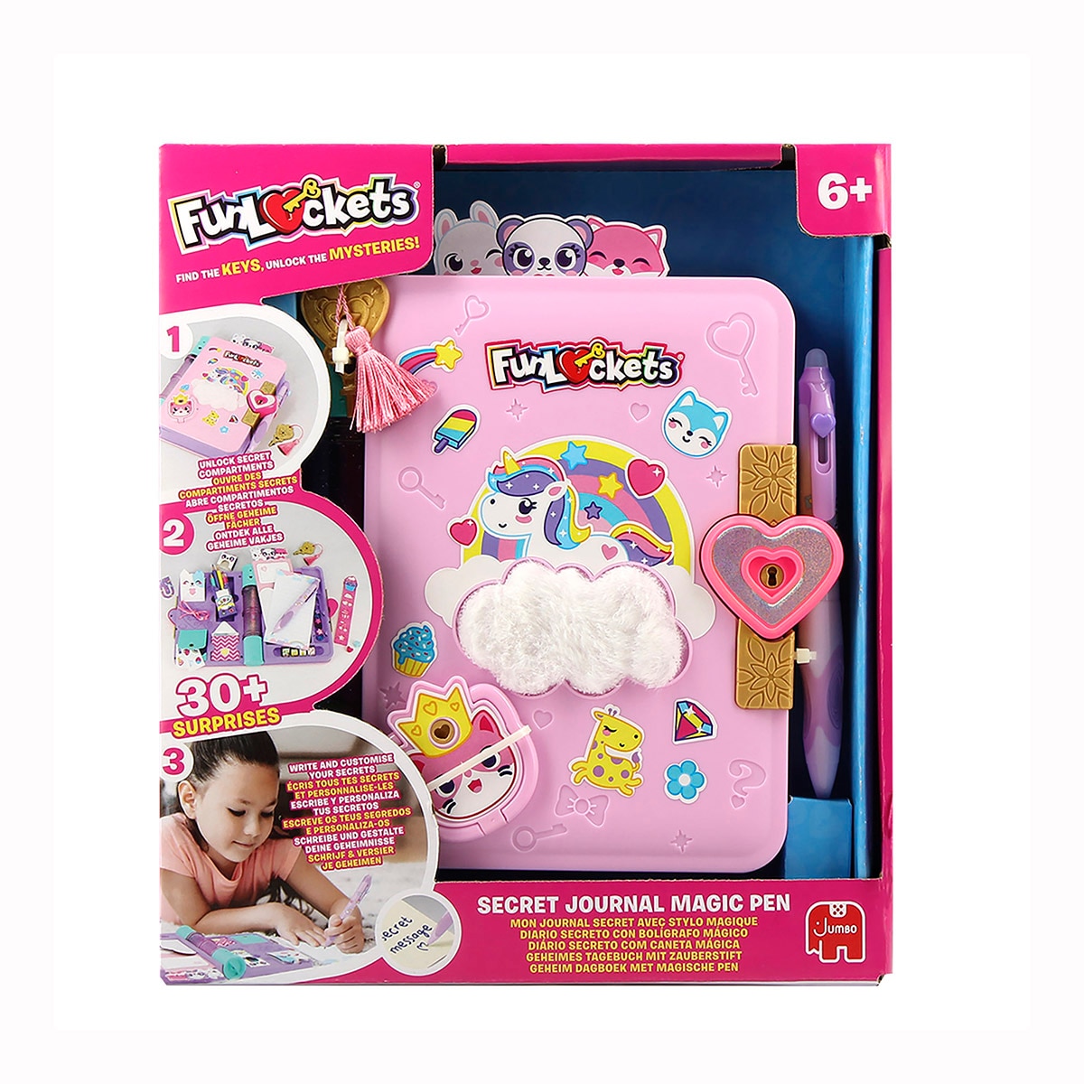 Manualidad Diario Secreto con Bolígrafo Mágico Funlockets Jumbo 7