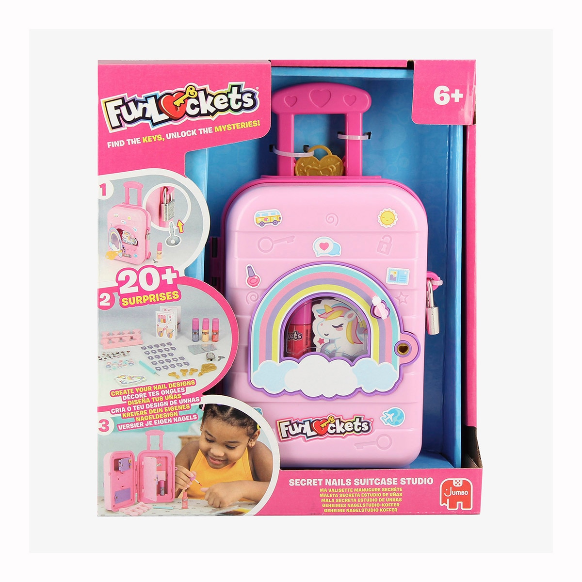 Kit de maquillaje Maleta de uñas Secreta Funlockets Jumbo 7