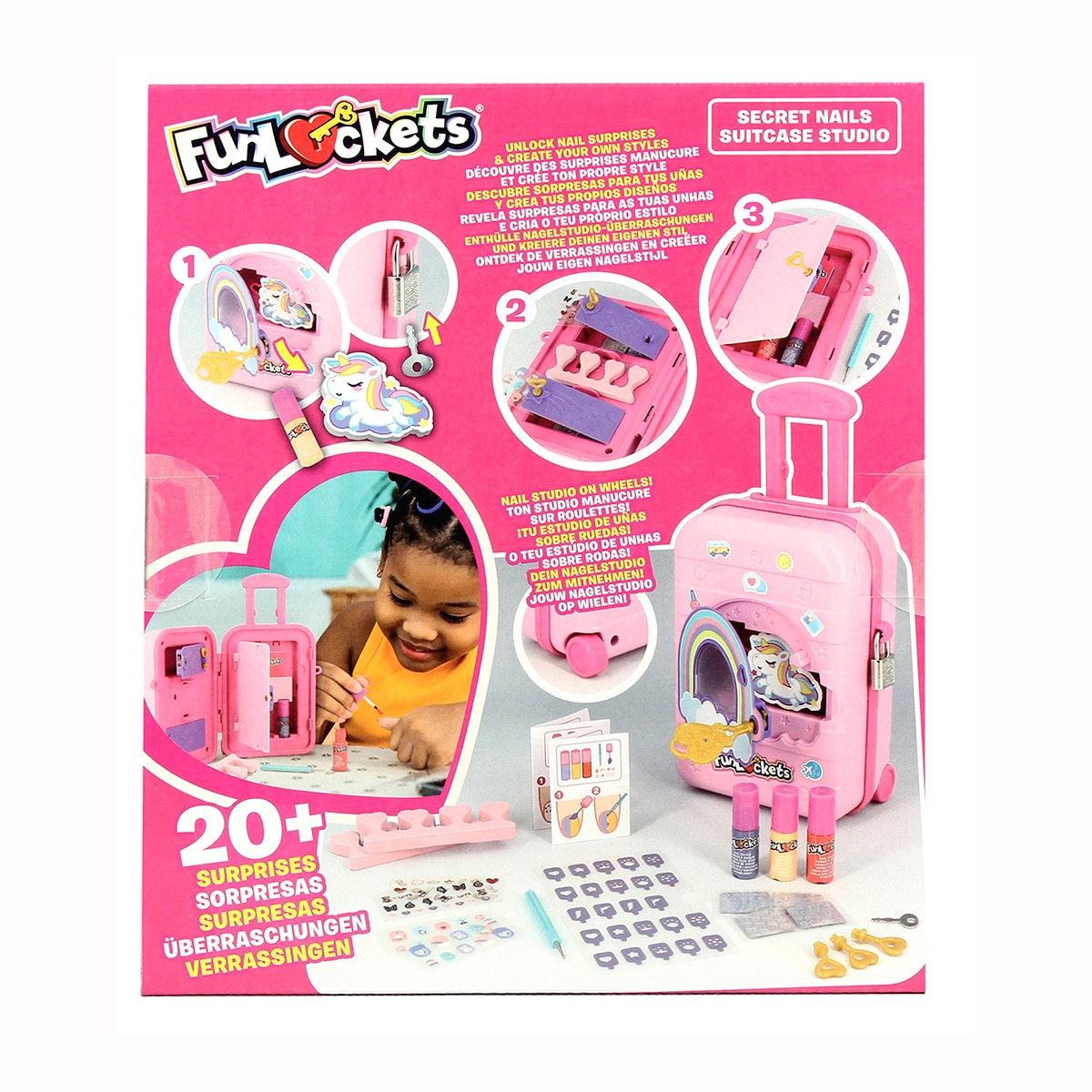 Kit de maquillaje Maleta de uñas Secreta Funlockets Jumbo 8