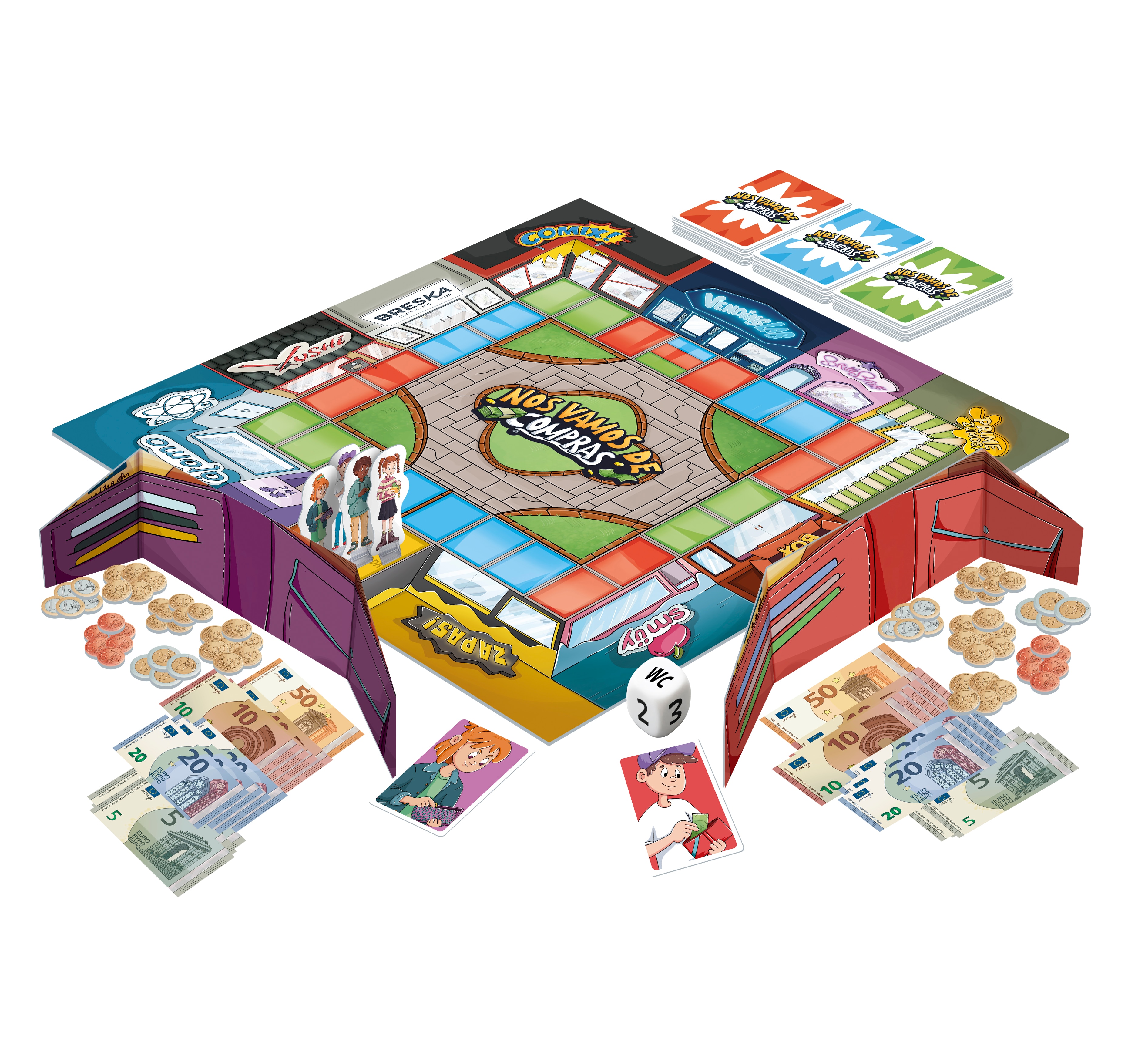 Juego de mesa educativo Nos vamos de compras. Aula en Juego Atomo Games 2