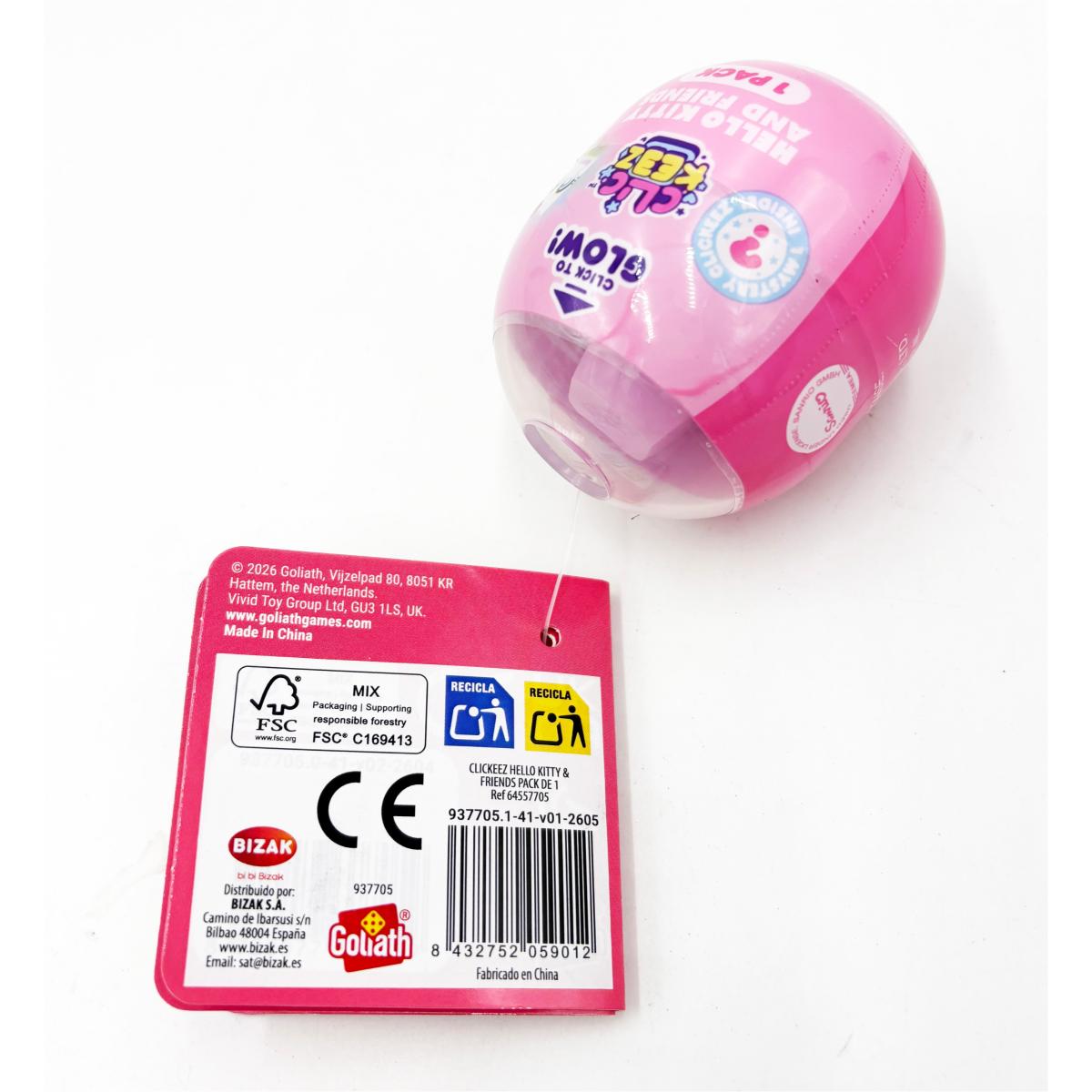 Coleccionable Clickeez Hello Kitty & Friends pack de 1 sorpresa Bizak modelos surtidos 24