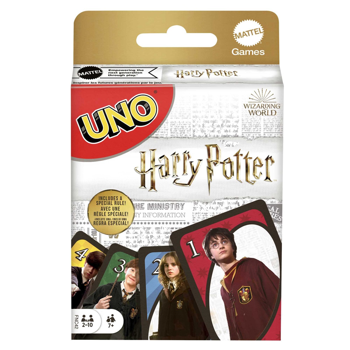 Juego de Cartas UNO Harry Potter Wizarding World Mattel Games 1