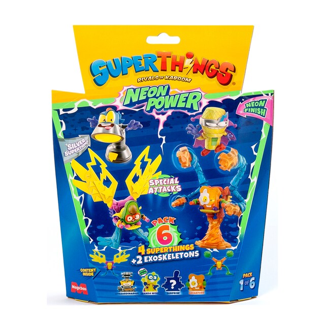 Pack 6 Neon Power Superthings