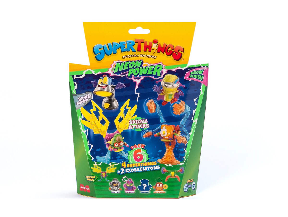 Pack 6 Neon Power Superthings 6