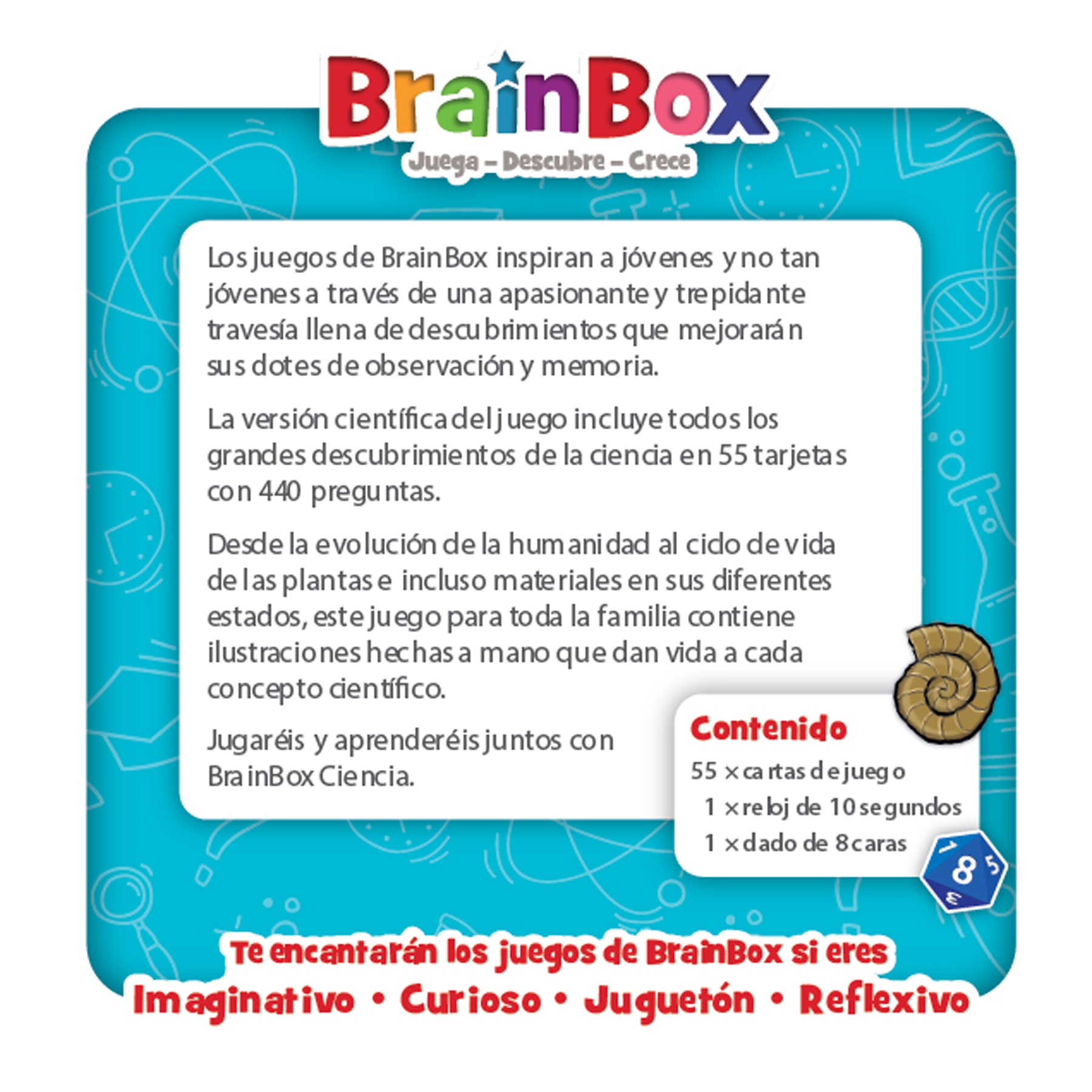 Juego de cartas BrainBox Ciencia Asmodee 5