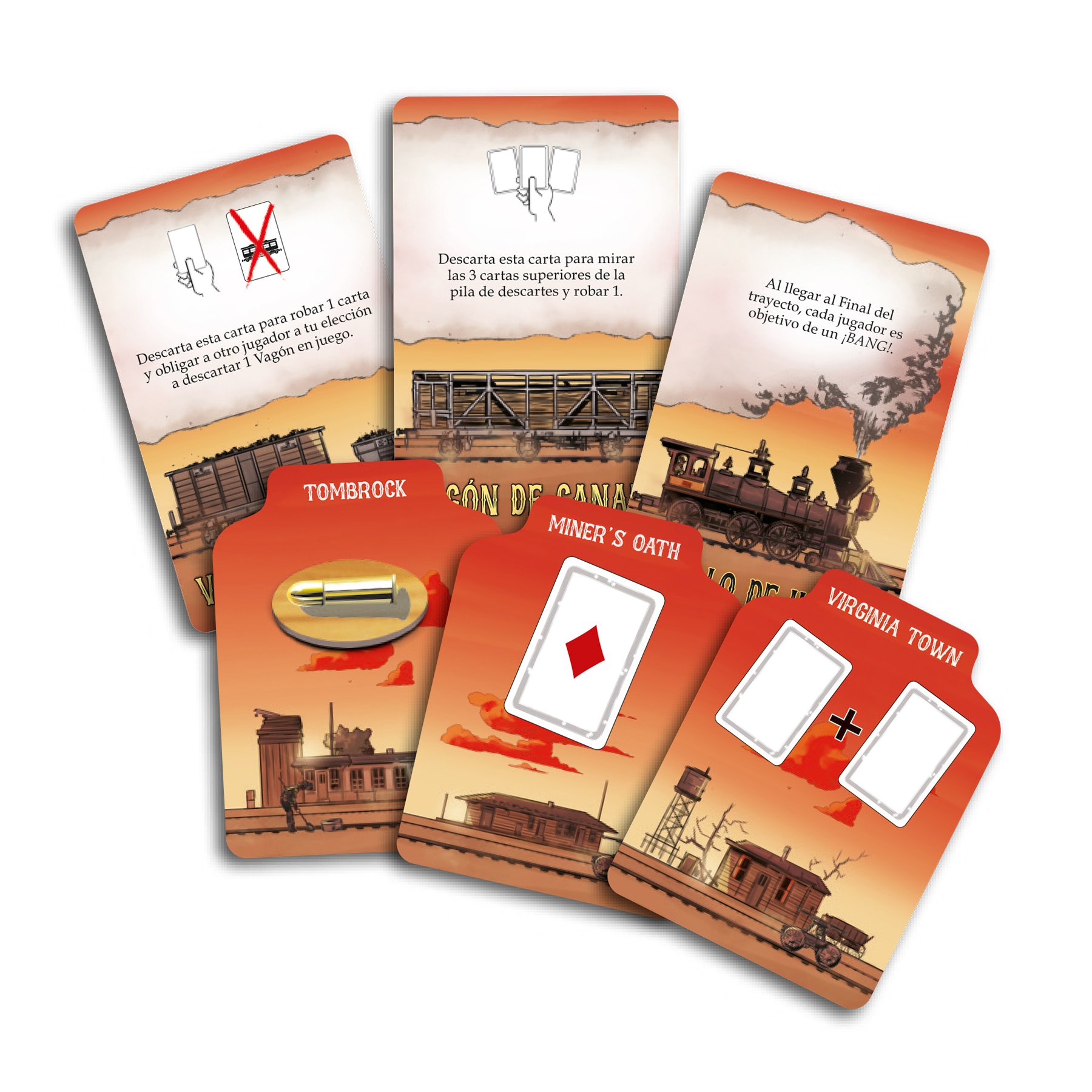 Juego de Cartas Bang! El gran asalto al tren Dv Giochi 3