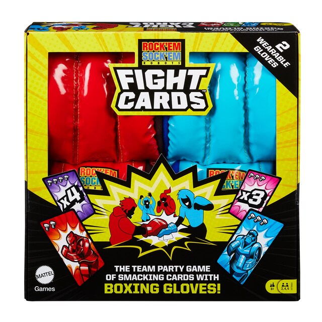 Juego de cartas con guantes de boxeo Rock'Em Sock'Em Robots Mattel Games