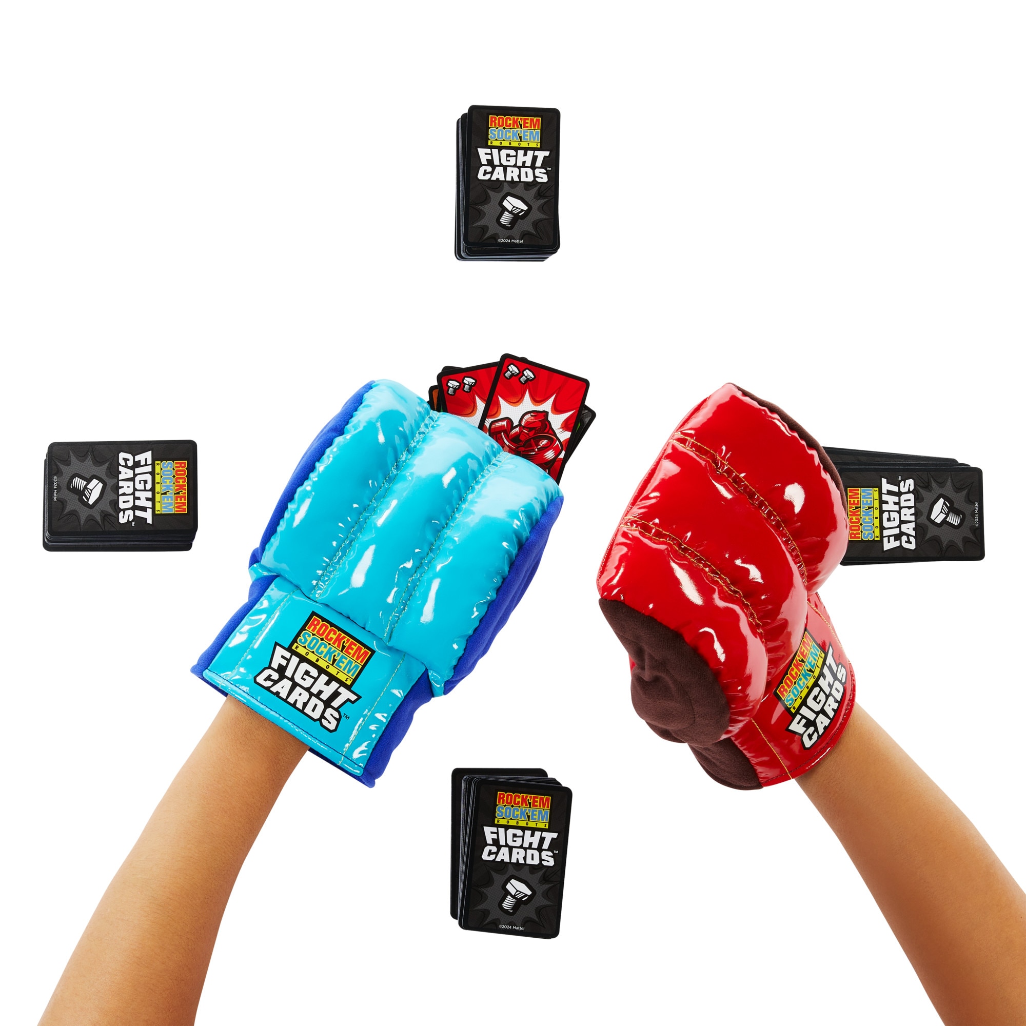 Juego de cartas con guantes de boxeo Rock'Em Sock'Em Robots Mattel Games 4