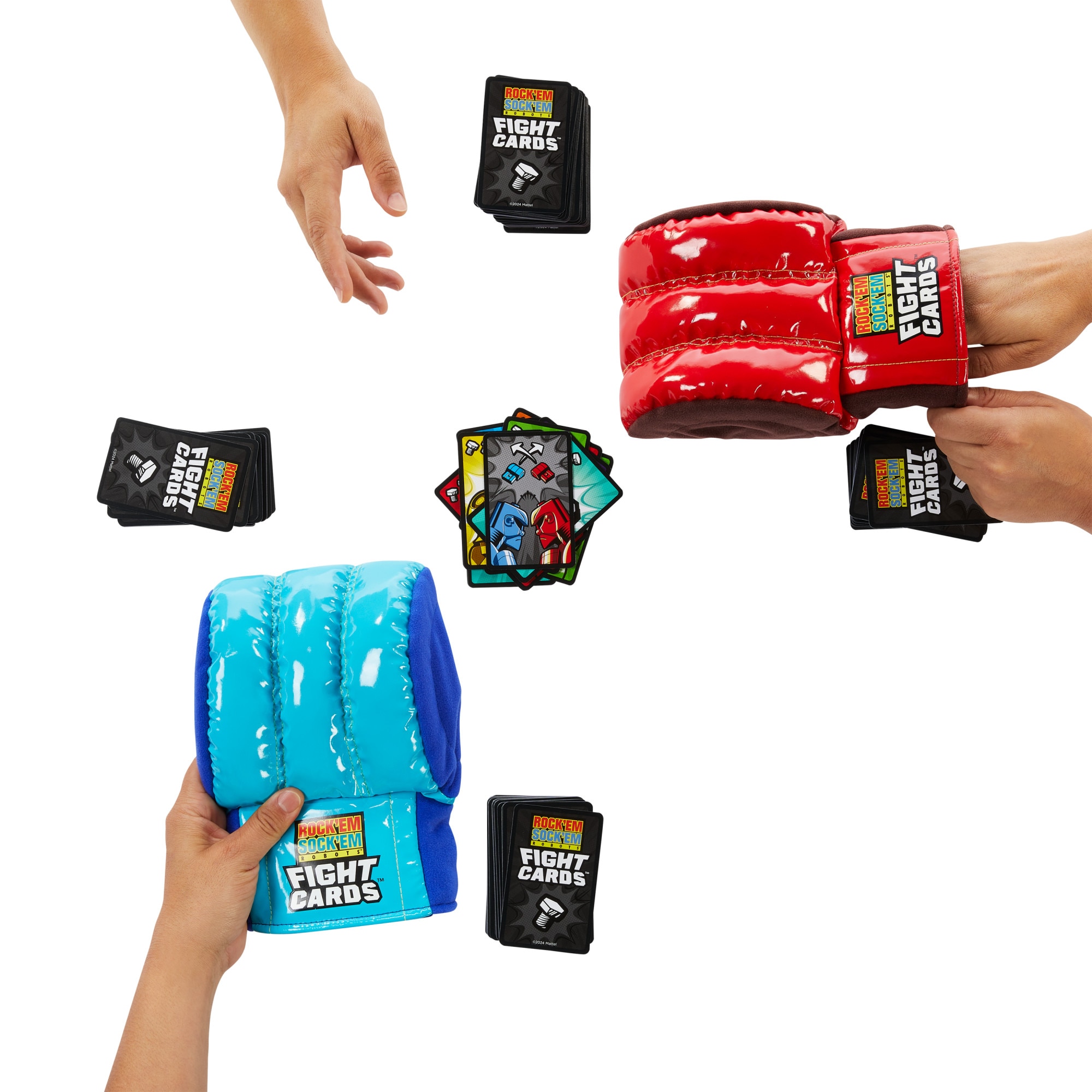 Juego de cartas con guantes de boxeo Rock'Em Sock'Em Robots Mattel Games 5