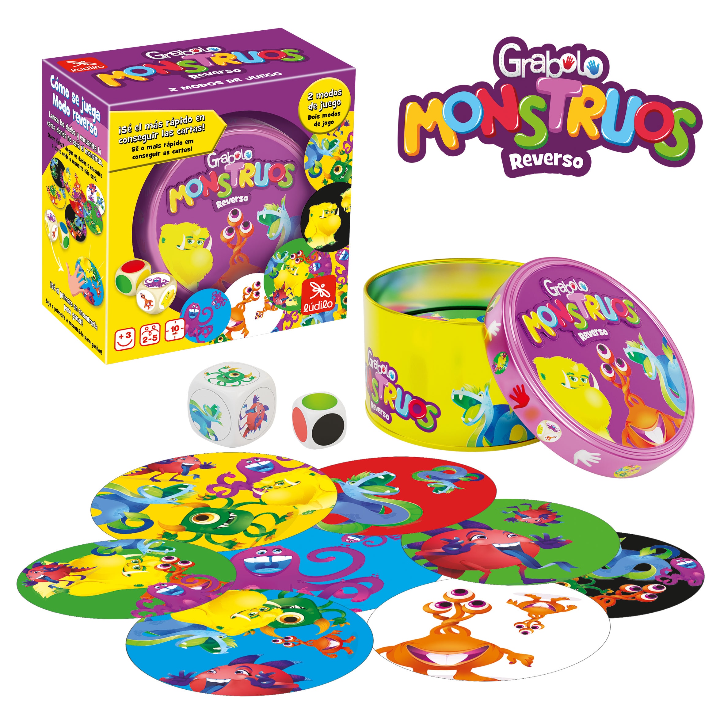 Juego de cartas Grabolo Monstruos-Reverso Lúdilo 3