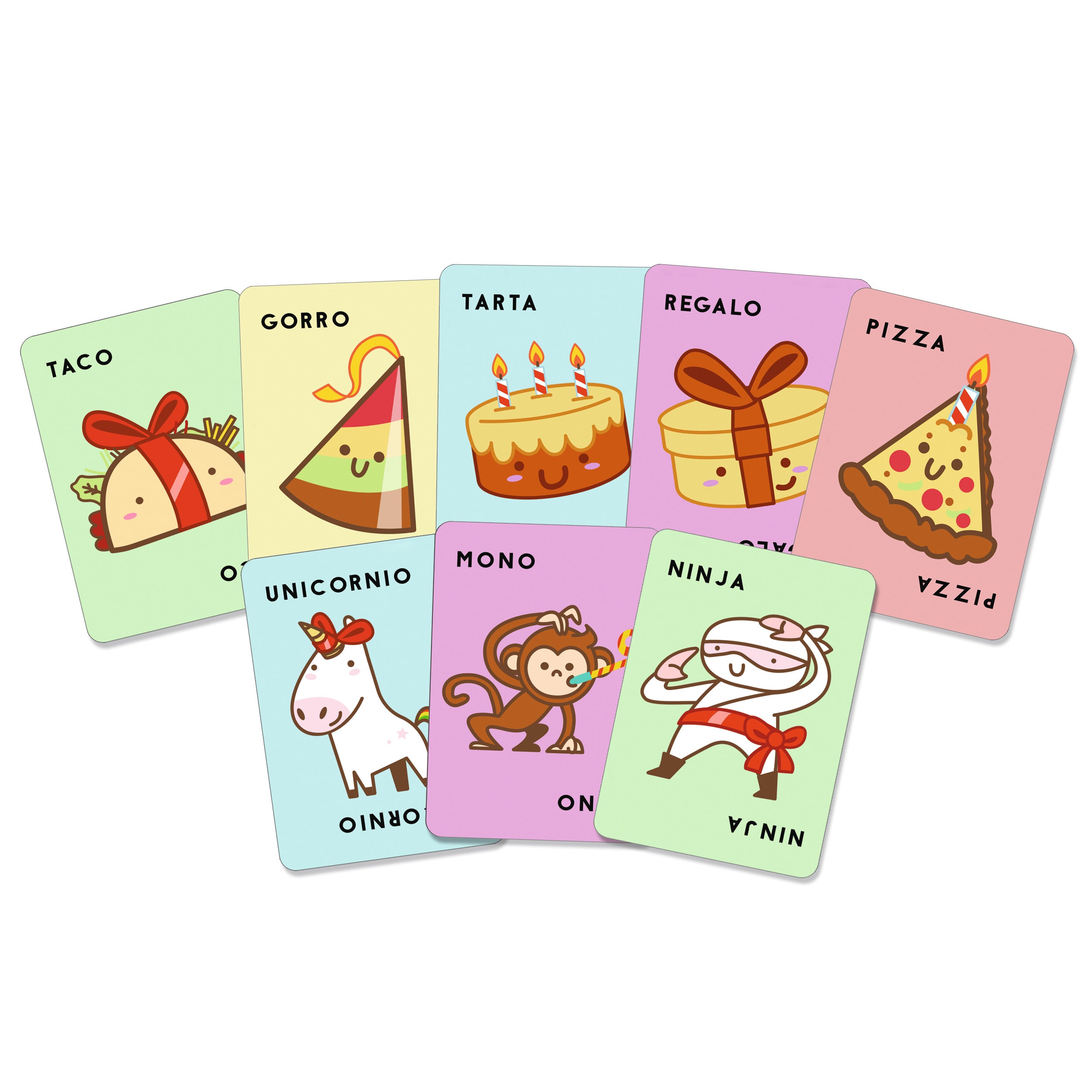 Juego de cartas Taco Gorro Cabra Queso Pizza Lúdilo 2